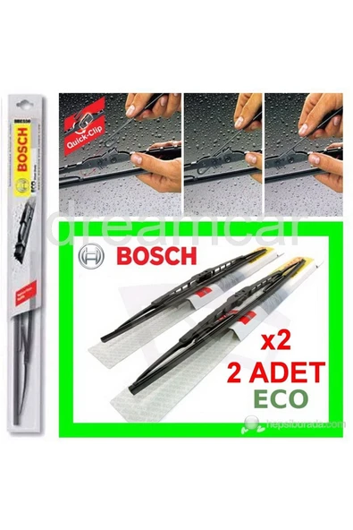 Bosch Eco 400 Mm.x2 Ad. Universal Quick-clip Telli Grafitili Silecek Takım 3397005158