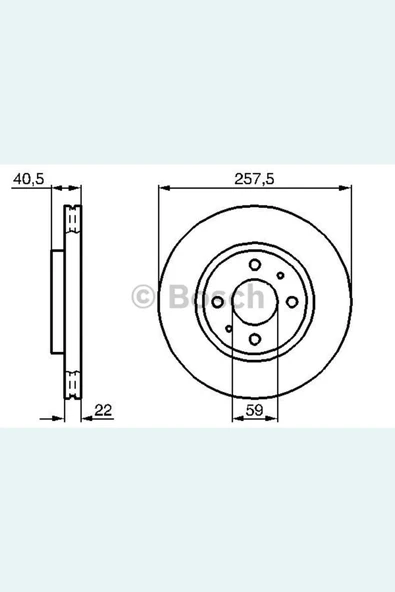 Bosch 0986478639 Ön Fren Disk Tk Doblo-fiorino-bipper-nemo-linea-albea (06-) 1.3jtd-1.4-1.9d Havalı - 2