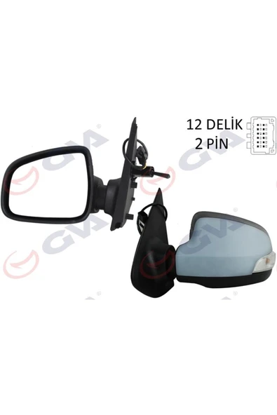GVA Dış Dikiz Aynası Sol Mekanik Clıo Iı Symbol 13 - Astarlı Sinyalli Konveks-1014251 963028691r