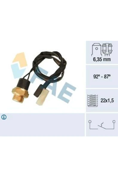 FAE FAN MÜŞÜRÜ KABLOLU M131 DKŞ 87C-92C FAE 37501 7591326-4478950-4478951