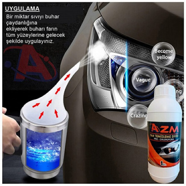 Oto Far Temizleme Far Parlatma Kloroform Makinesi ve Kimyasalı (1 litre) - 4