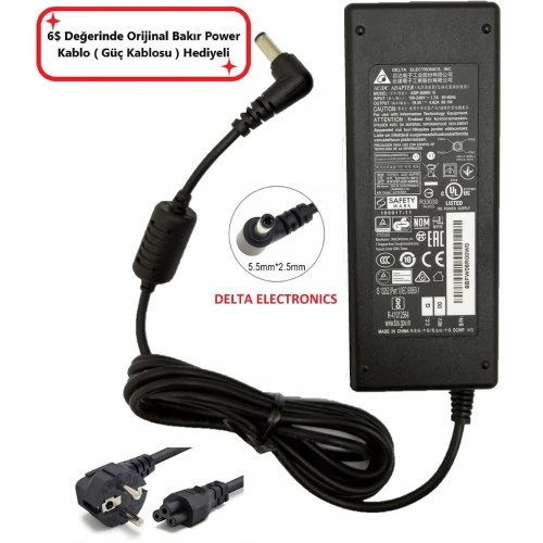 Delta Toshiba Satellite L750-16X Notebook Adaptör (Orjinal Üretici 19V 4.74A 90W) ürün görseli 1