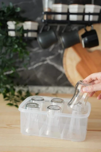 Kapris Çay Bardağı Ve Su Bardağı Taşıma Aparatı 2Li Set (Piknik Seti) - 6