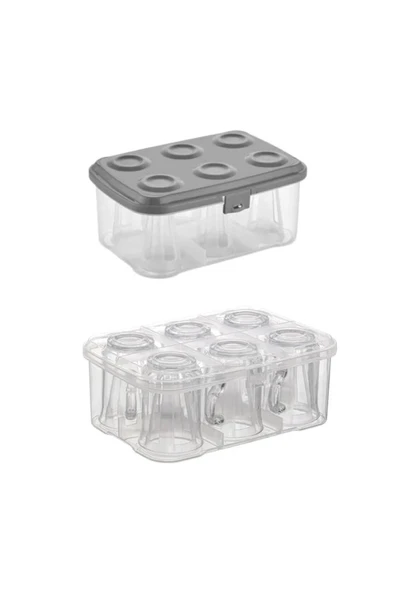 Kapris Çay Bardağı Ve Su Bardağı Taşıma Aparatı 2Li Set (Piknik Seti) - 2