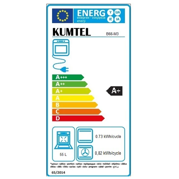 Kumtel Rustik Beyaz Cam Ankastre Fırın 4 Prog. B66-SF2(MT) - 4