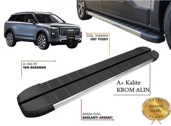 JAECOO 7 2024 2025 2026 2027 ARACA ÖZEL YAN BASAMAK ürün görseli 1