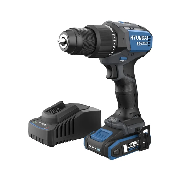 Hyundai HD20X-60TT Akülü Darbeli Matkap Kömürsüz 60NM 1X2Ah - Resim 2