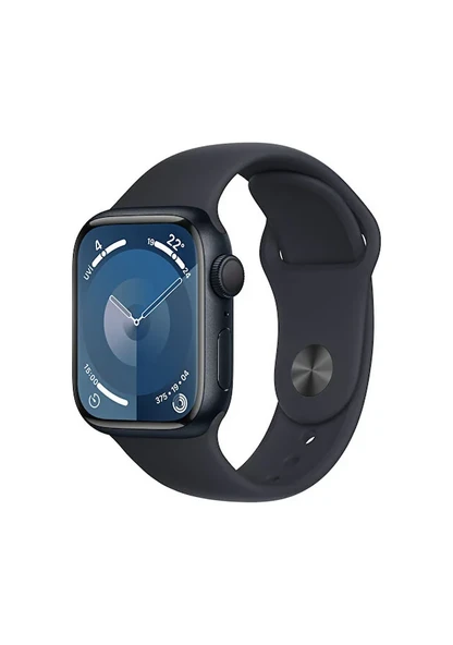 Apple Watch Series 9 GPS 41mm Gece Yarısı Alüminyum Kasa ve Gece Yarısı Spor Kordon Akıllı Saat S/M