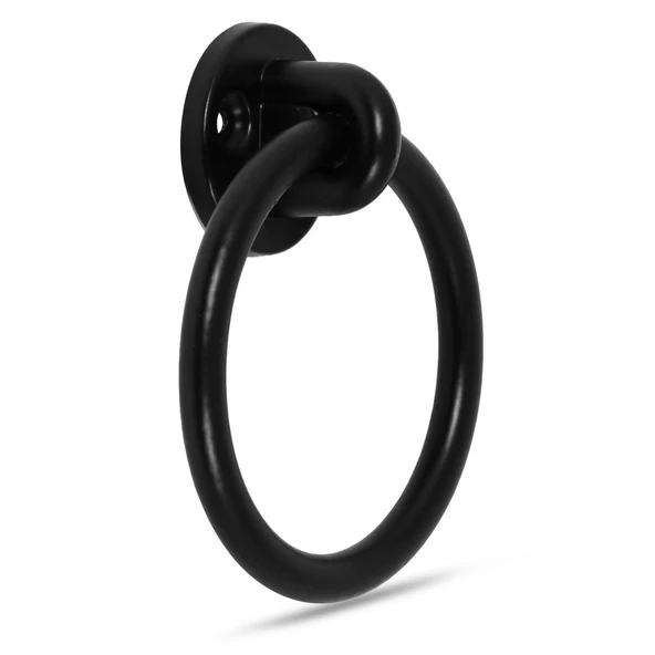 Sarkaç Dolap Dolabı Çekmece Kulpu Kulpları Kulbu Mat Siyah Metal Halka Kulp (4 ADET) Mobilya Mutfak - 2