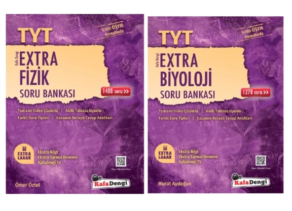 Kafa Dengi Yayınları TYT Fizik - Biyoloji Extra Soru Bankası ürün görseli