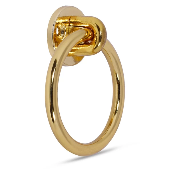 Sarkaç Dolap Dolabı Çekmece Kulpu Kulpları Kulbu Gold Metal Halka Kulp (4 ADET) Mobilya Mutfak - 4