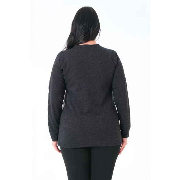 Kadın Büyük Beden Sweatshirt - 3