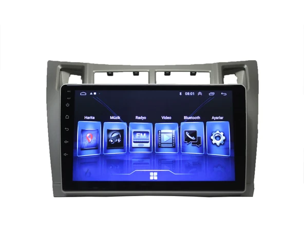 SMART GO TOYOTA YARİS OLD 2007/2011 GRİ 9 İNÇ 4-64 - Resim 3