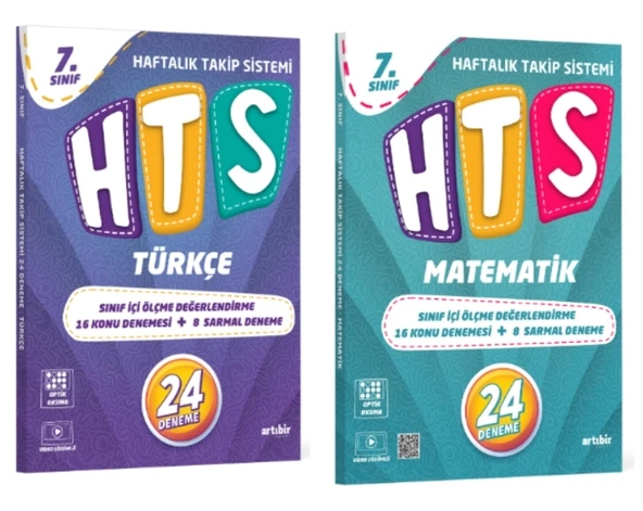 ARTIBİR YAYINLARI 7.SINIF HTS TÜRKÇE - MATEMATİK HAFTALIK TAKİP SİSTEMİ 24 DENEME