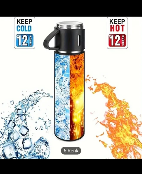 321 ÇELİK TERMOS 500ML 8139 3'LÜ SET - 7