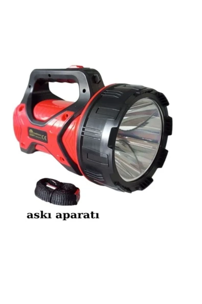 ULTRA GÜÇLÜ UZUN MESAFELİ 18 SAAT ÇALIŞMA 10W LEDLİ PRPJEKTÖR EL FENERİ - 2