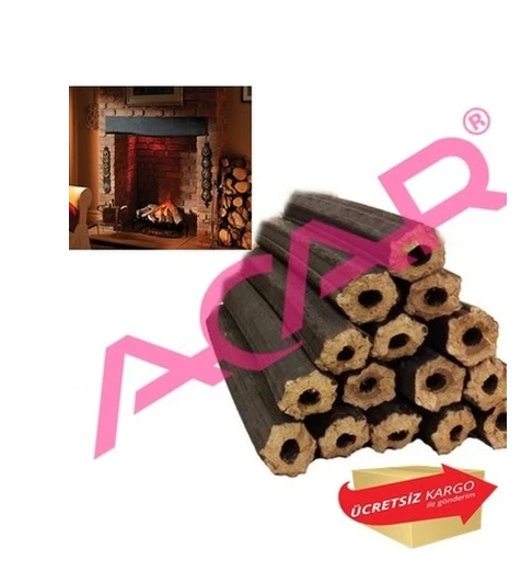 ÖZEL BRİKET ŞÖMİNE ODUNU 100 KG - YÜKSEK KALORİLİ - TAMAMEN DOĞAL