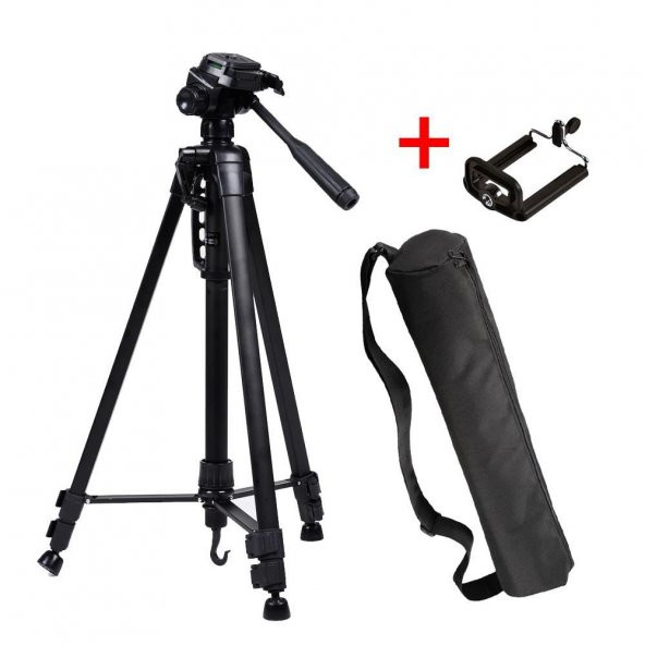 Czp 157cm Profesyonel DSLR ve Cep Telefonu Tripodu - 1