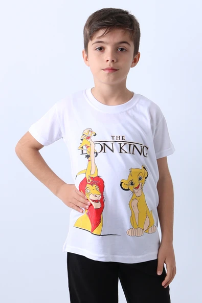 ERKEK ÇOCUK TSHİRT KARAKTER BASKILI BİSİKLET YAKA E36 - 3
