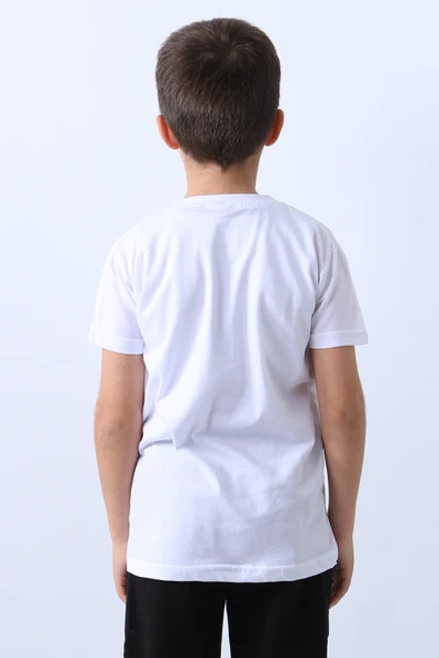 ERKEK ÇOCUK TSHİRT KARAKTER BASKILI BİSİKLET YAKA E36 - 4