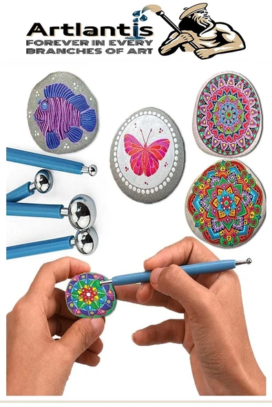 Top Uçlu Pasta Şekil Verme ve Modelleme Seti 4 lü 1 Paket Top Ütü Çiçek Ütüsü Şeker Hamuru Şekillendirme Pasta Fondan - 3