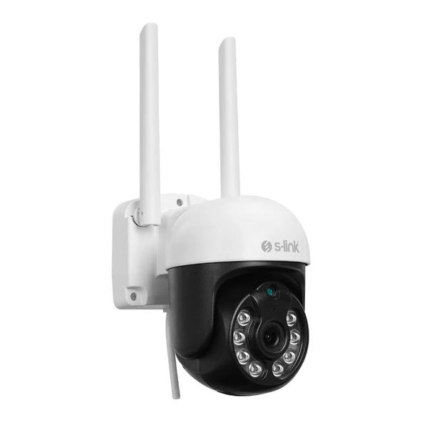 S-LINK SL-PTZ01, Akıllı Güvenlik Kamerası, WiFi, 3Mpix, 3,6mm Lens, 25m. Gece Görüşü, Hareket algılama, İki Yönlü Ses, Micro SD Kartlı, TUYA Yazılım