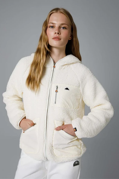 Ellesse Kadın Fermuarlı Kapüşonlu Krem Ceket EF169BG - 3