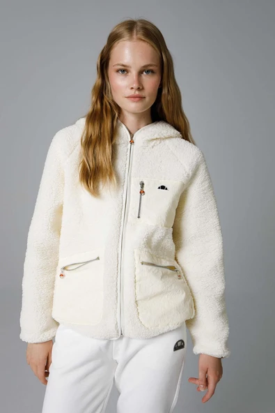 Ellesse Kadın Fermuarlı Kapüşonlu Krem Ceket EF169BG - 4