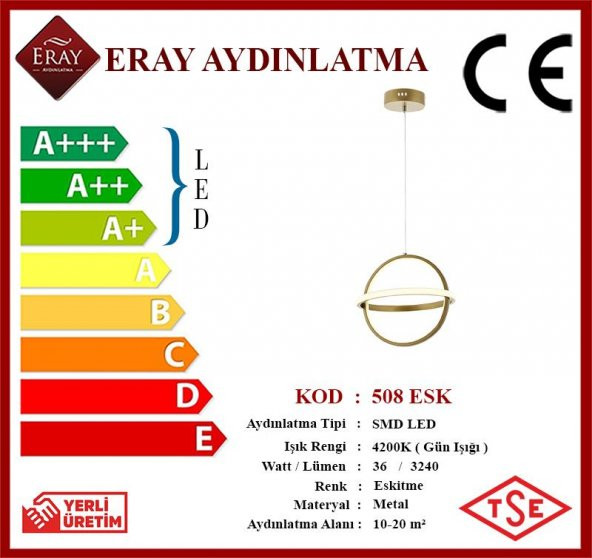 Eray Aydınlatma 508 Eskitme Led Avize - 4