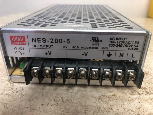 2. EL MEAN WELL NES-200-5, 5V DC 40A 200W GÜÇ KAYNAĞI - 2