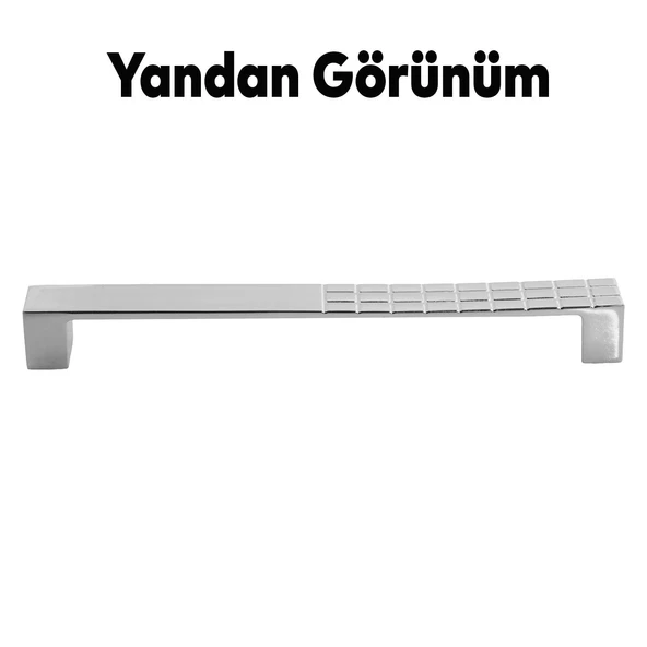 10 Adet Bihter Metal Desenli Mobilya Mutfak Dolabı Çekmece Dolap Kulpu Kulbu Krom(160 MM-16.0 CM) - 5