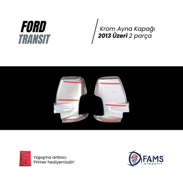 Ford Transit Uyumlu Krom Ayna Kapağı 2 Prç. 2013 Üzeri P.çelik - Resim 3