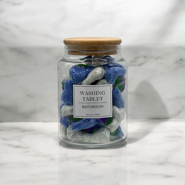 Selka Home Yıkama Tableti Kavanozu 890 ML