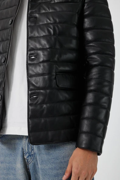 Achille Siyah Deri Mont - 7