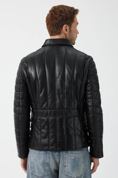 Achille Siyah Deri Mont - 4