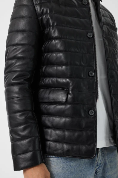 Achille Siyah Deri Mont - 8