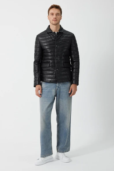 Achille Siyah Deri Mont - 3