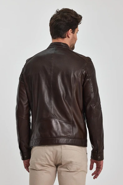 Lucas Kahverengi Deri Mont - 6