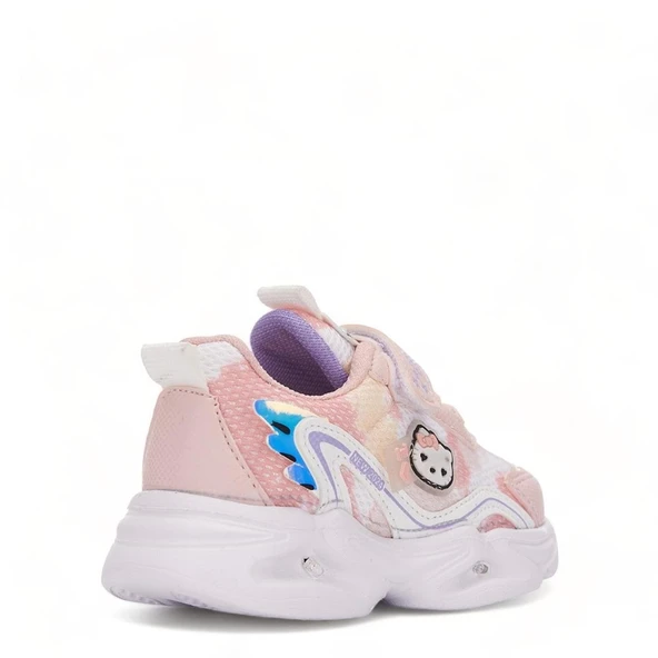 Albishoes Kız Çocuk Bebek Işıklı Yazlık Hafif Rahat Cırtlı Günlük Sneaker Bebe Spor Ayakkabı (22-25) - 4