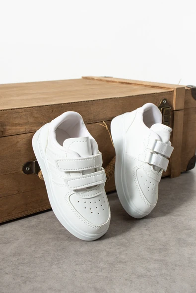 Albishoes Erkek - Kız - Çocuk Bebek Unisex Işıklı Cırtlı Air Okul Ayakkabısı Sneaker Spor Ayakkabı