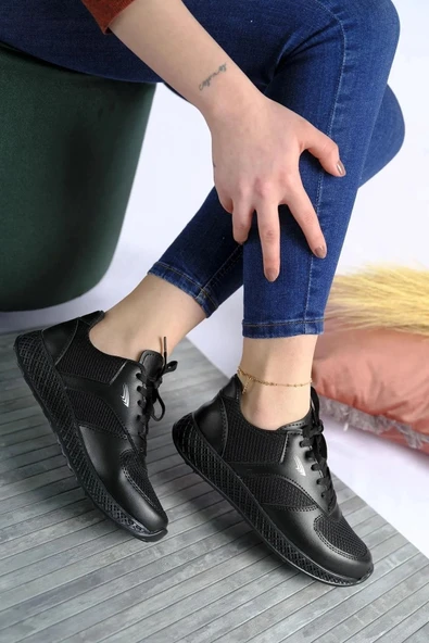 Albishoes Kadın Erkek Unisex Kalın Taban Yazlık Fileli Hafif Rahat Esnek Taban Sneaker Spor Ayakkabı - 2