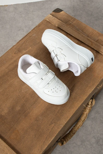 Albishoes Erkek - Kız - Çocuk Bebek Unisex Işıklı Cırtlı Air Okul Ayakkabısı Sneaker Spor Ayakkabı - 3