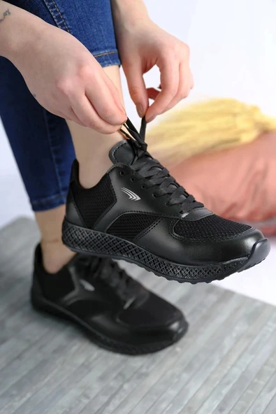 Albishoes Kadın Erkek Unisex Kalın Taban Yazlık Fileli Hafif Rahat Esnek Taban Sneaker Spor Ayakkabı - 3