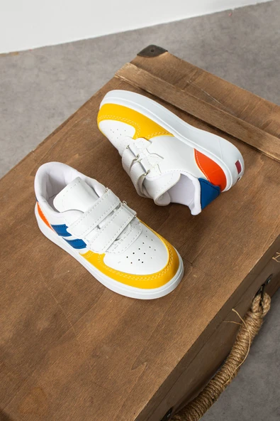 Albishoes Erkek - Kız - Çocuk Bebek Unisex Işıklı Cırtlı Air Okul Ayakkabısı Sneaker Spor Ayakkabı - 3
