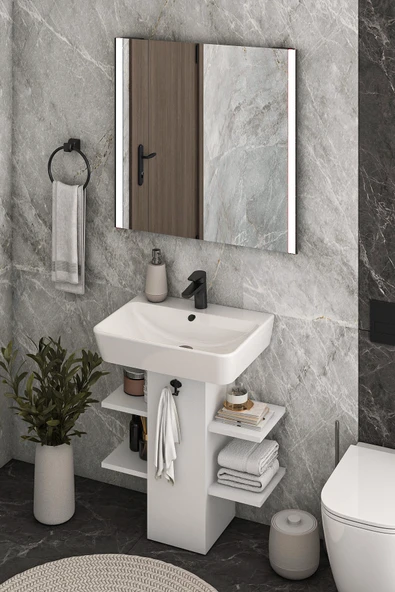 Lavabo Altı Raflı Düzenleyici Banyo Dolabı Lavabo Altı Dolap - 3