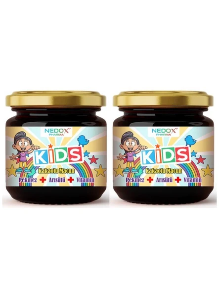 Nedox 2 Adet Kids Çocuklar Için Özel - Arı Sütü, Pekmez, Bal Ve Vitamin Katkılı Kakaolu Macun