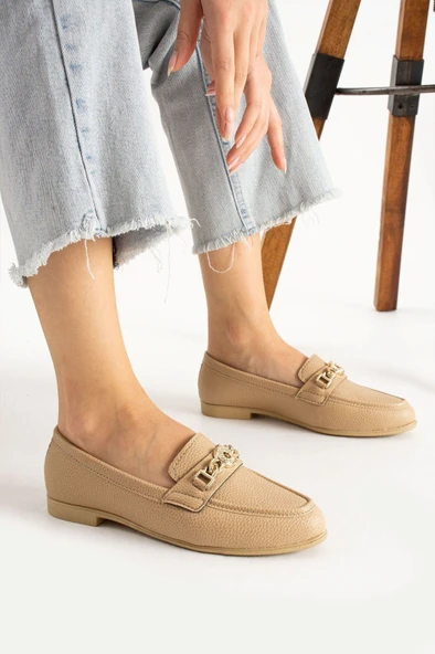 Albishoes Kadın Babet Toka Detaylı Şık Anatomik Günlük Ayakkabı Rahat Taban Günlük İş Ofis Babet - 2