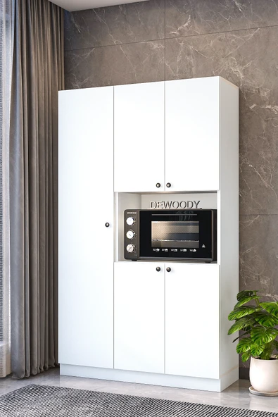 Çok Amaçlı 5 Kapaklı Kiler Dolabı Mikrodalga Dolabı Mini Fırın Dolabı - 2