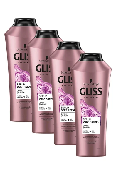 GLİSS Serum Deep Repair Onarıcı Şampuan 360 ml 4'lü