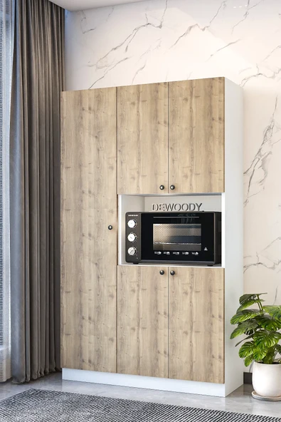 Çok Amaçlı 5 Kapaklı Kiler Dolabı Mikrodalga Dolabı Mini Fırın Dolabı - 5